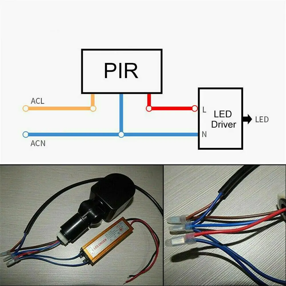 Инфракрасный настенный светильник с датчиком движения 180 градусов