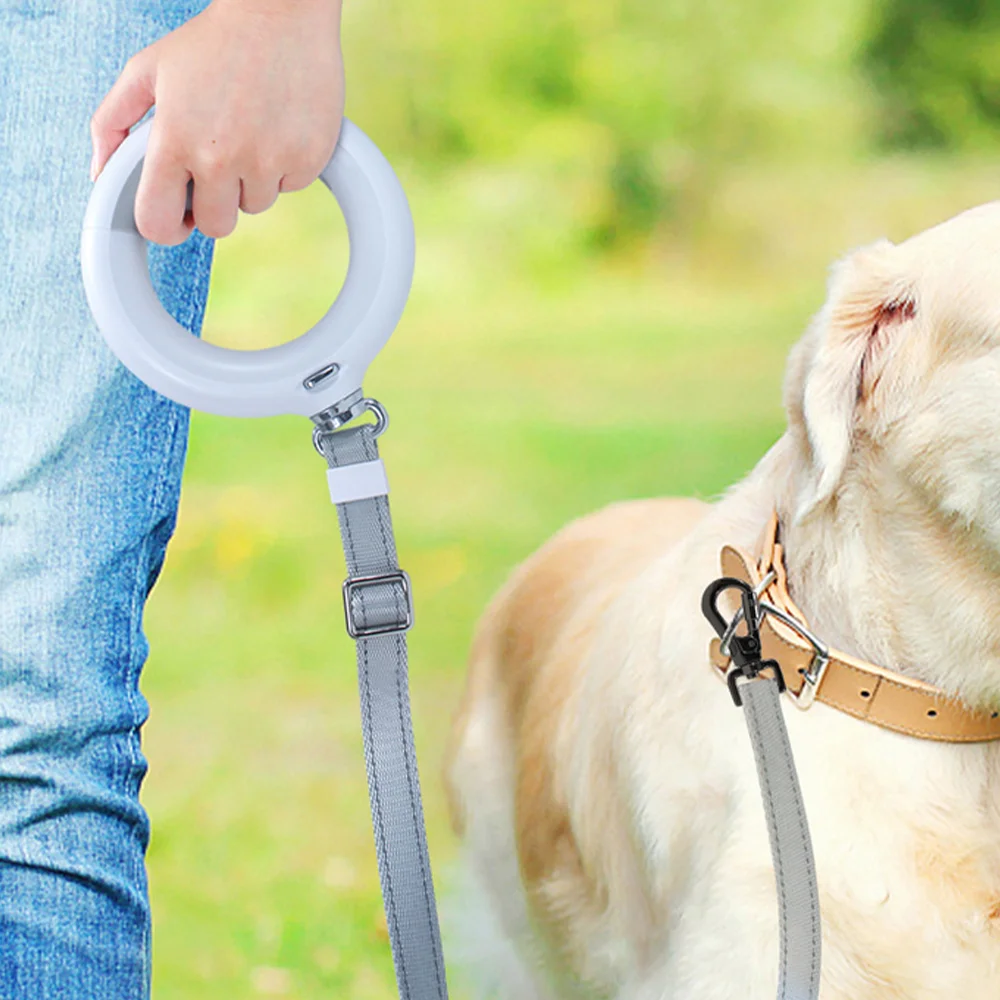 

Dog Accessories Pet Leash Dog Leash Automatic Retractable Model with Garbage Bag with Colorful Night Light Ring Handle