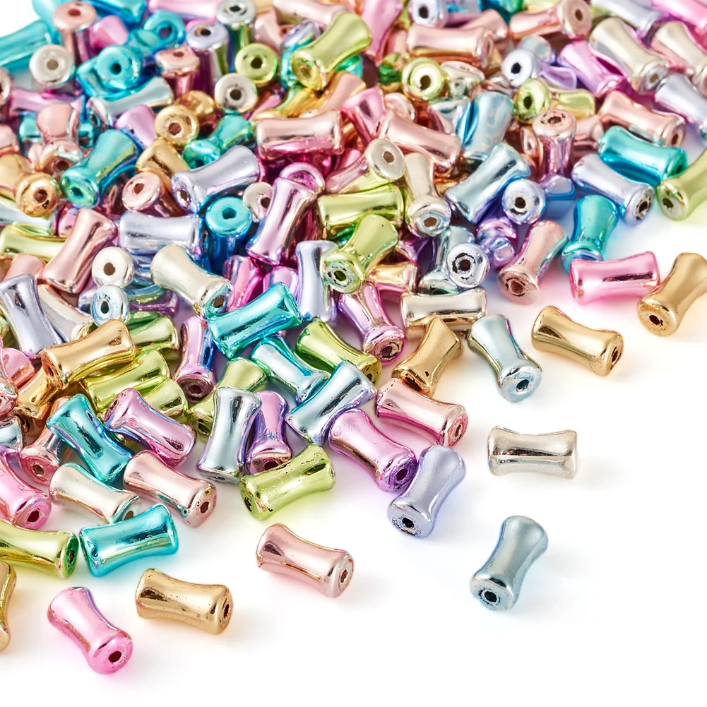 200 шт. стеклянные бамбуковые бусины 8 х4 5 мм