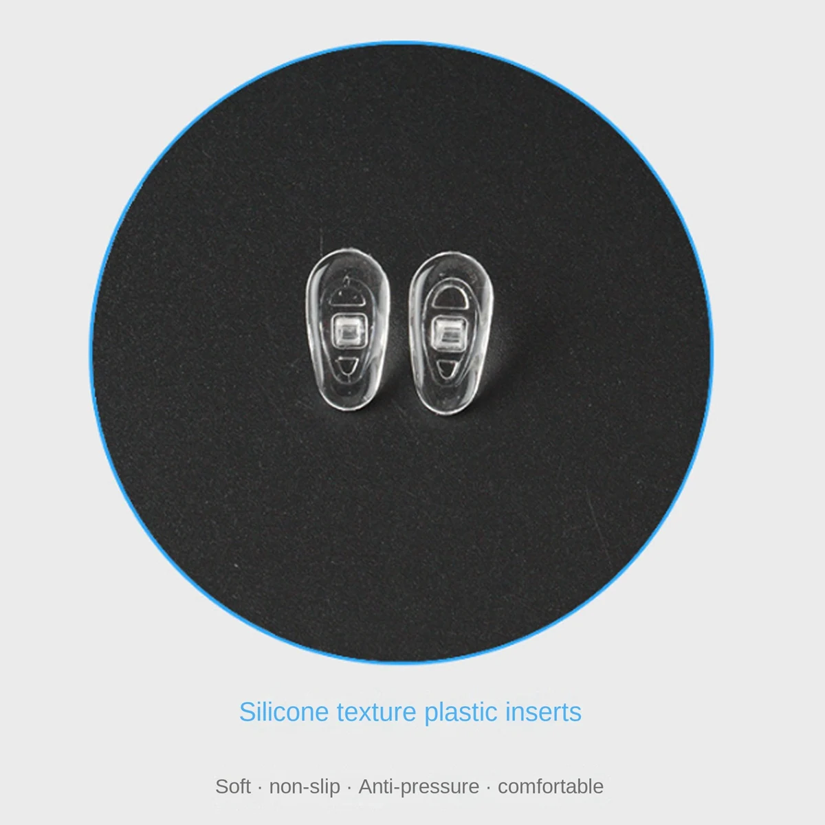 

50 Pairs of Glasses Nose Pads Commonly Used Non-Slip Silicone Nose Pads Glasses Myopia Silicone Nose Pads Accessories