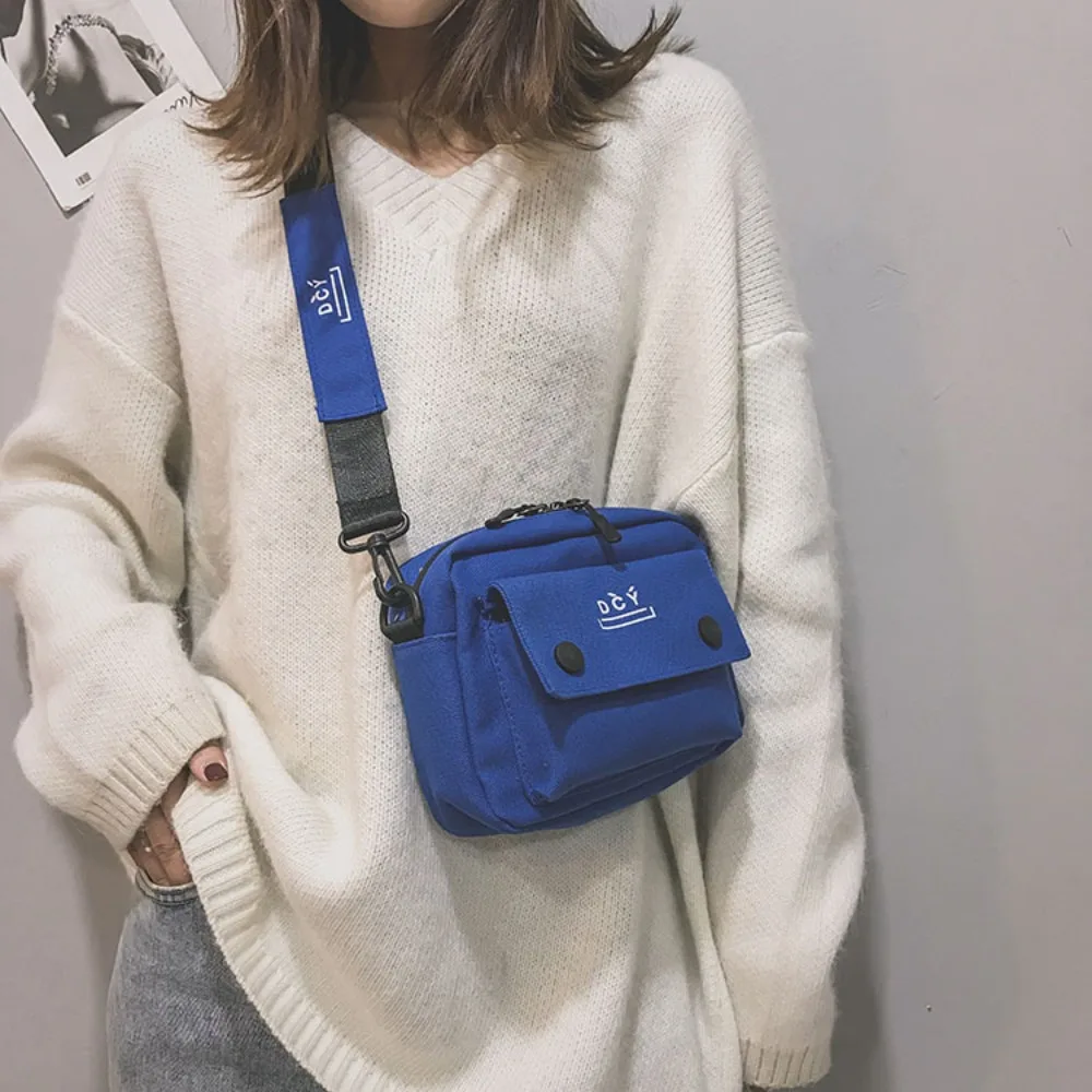 Холщовые женские сумочки высокого качества однотонная сумка-мессенджер с