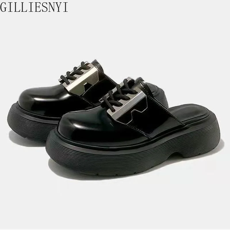 

2022 Summer Women Shoe Thick Sole Baotou Outdoor Slippers Student Casual Flat Shoes Loafer Slippers Mules Women's Sports Shoes