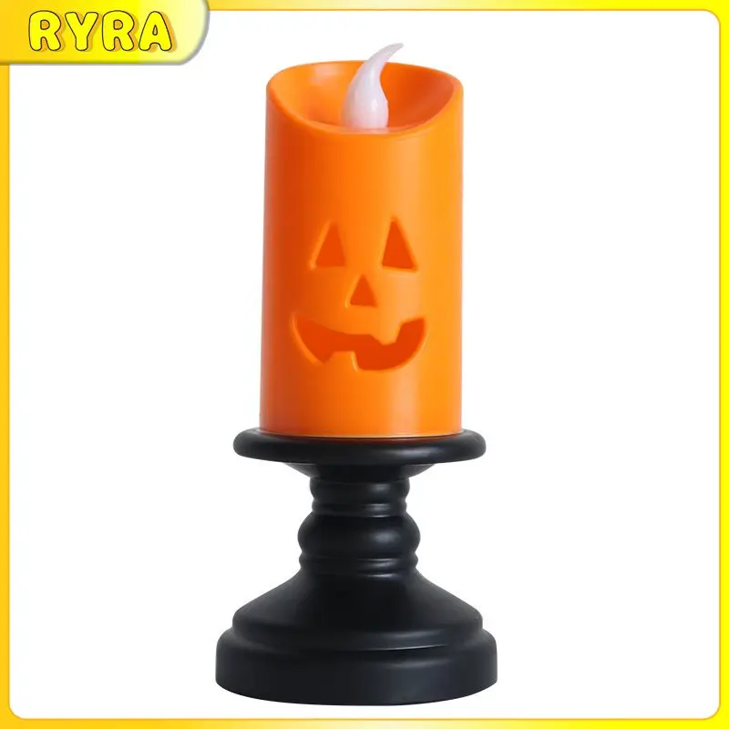 

Halloween Candle Lights LED Colorful Candlestick Lamp Ghost Festival Decoration Pumpkin Light Halloween Party Decor Horror Props