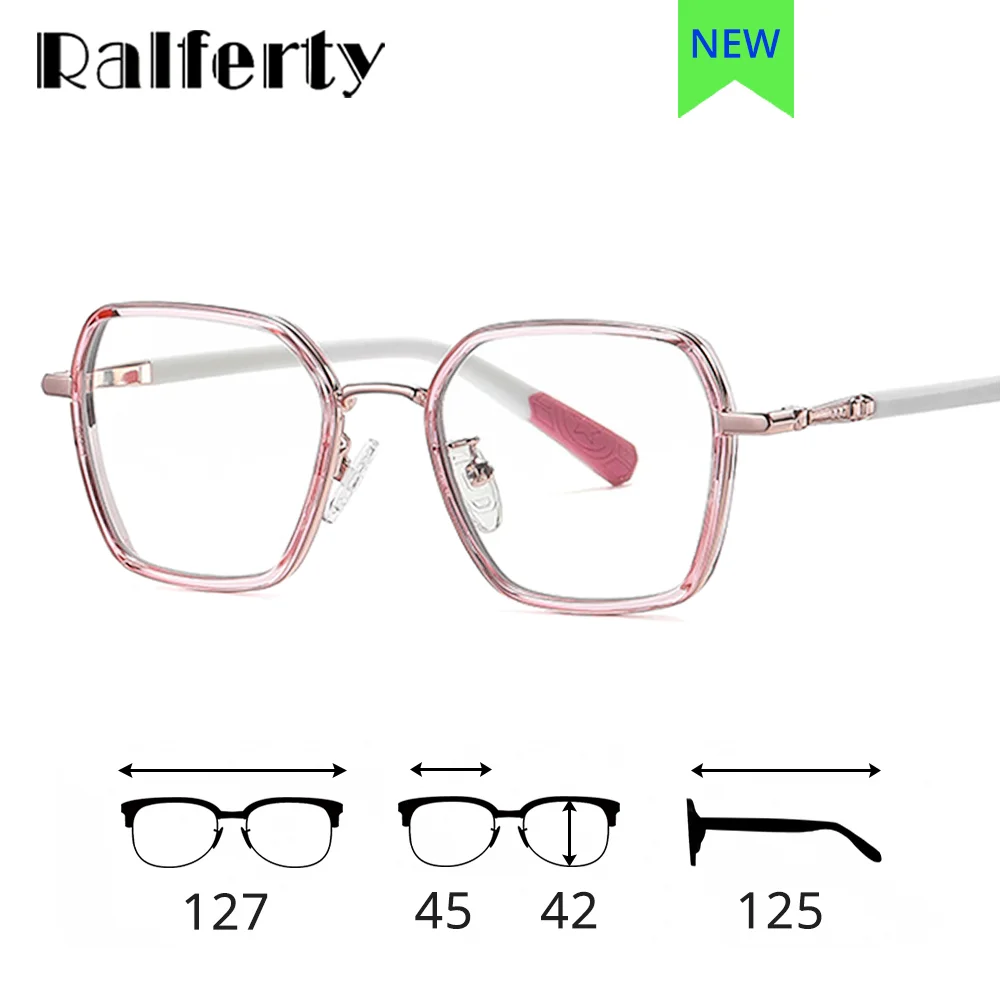 

Ralferty TR90 детские оправы для очков квадратная оправа для детских очков по рецепту градуированная близорукость анти синий светильник компьют...