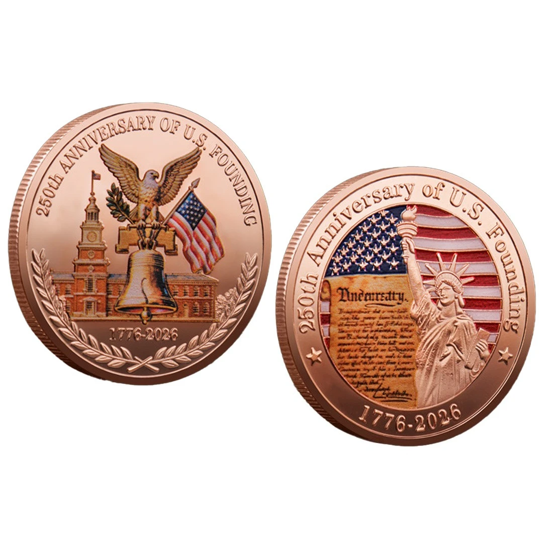 Позолоченная памятная монета 250-летия основания США