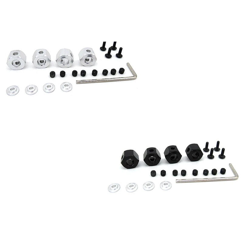 

4PCS 5Mm To 12Mm Hub Hex Adapter For WPL D12 C14 C24 C34 B14 RC Car