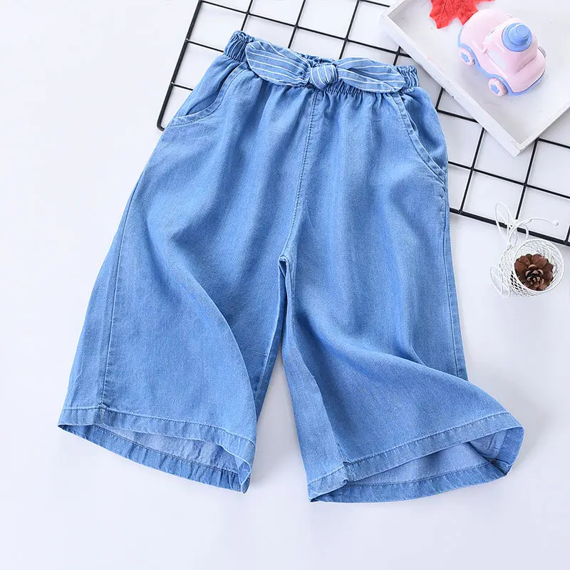 

2022 Summer New Children Clothing Toddler Baby Soft Girl Jeans Denim Cute Pants Kids Clothes for Teens Teenage Girls Pants T85