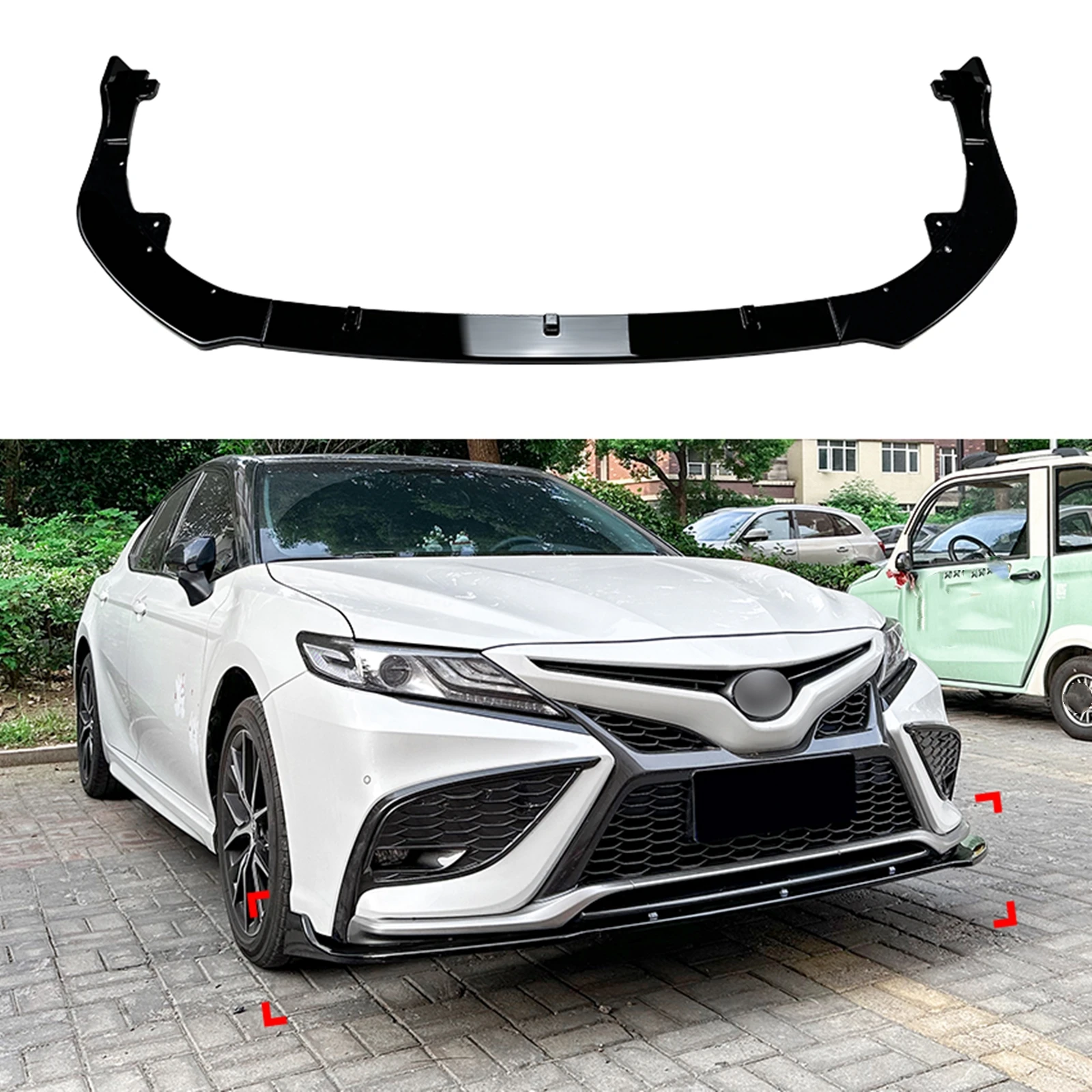 Передний спойлер бампера губа для Toyota Camry XV70 Sport 2021 2022 2023 углеродное волокно