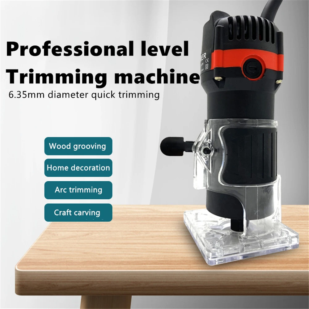 Router Wood Electric Trimmer 1000W Milling Machine Carpentry Manual Trimming Tools Woodworking Laminate Trimmer Power Home Diy