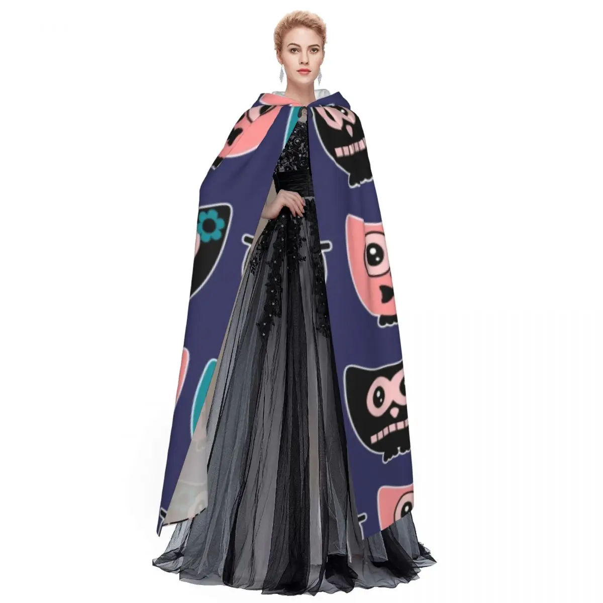 Женский длинный халат с капюшоном для косплея