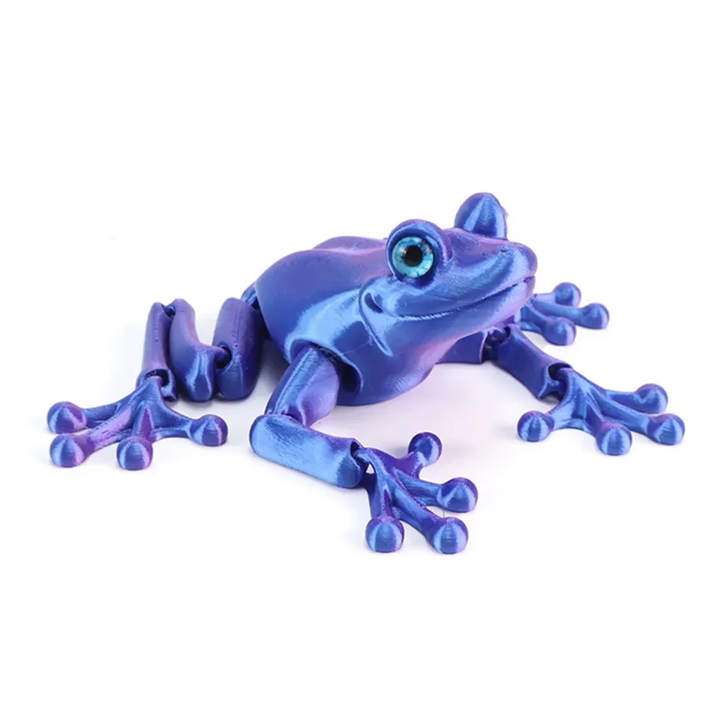 

Мини-фигурка лягушки с 3D-печатью — милый декор комнаты и подарок для детей, подвижная многошарнирная фигурка с блестящими глазами