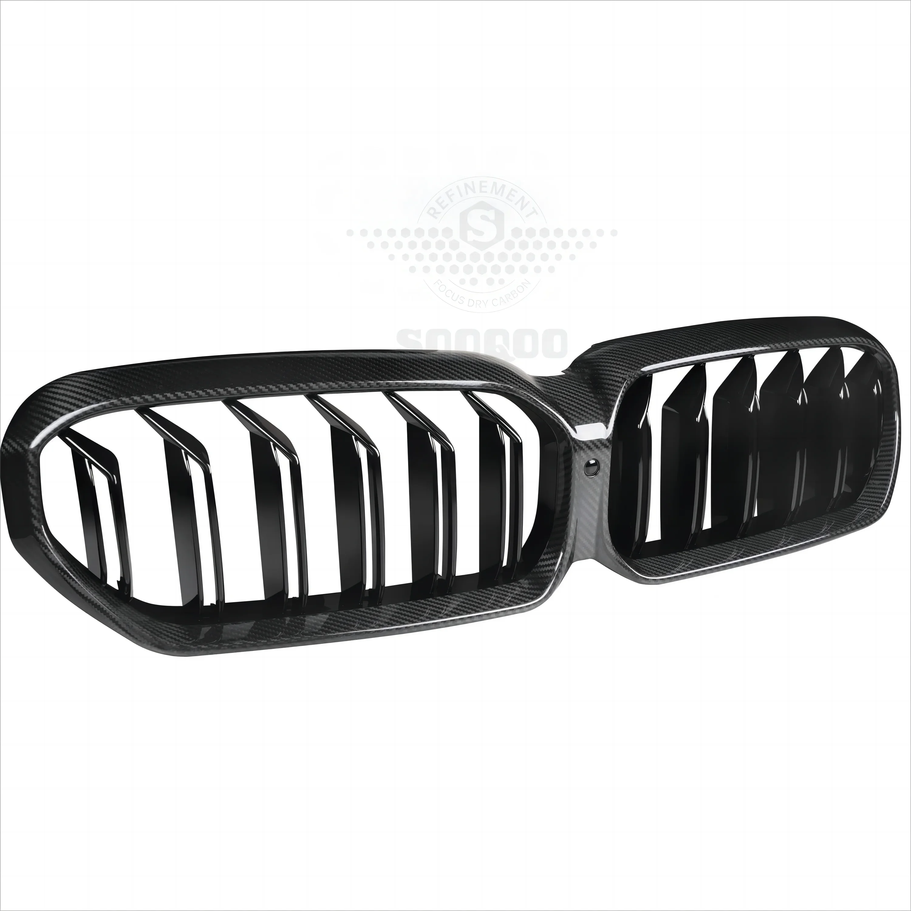 Передняя решетка SOOQOO G30 lci для BMW серии 5 бампера сухая карбоновая двойная почка