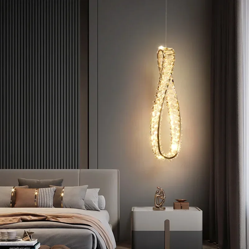 Маленькие хрустальные современные люстры для декора обеденного стола золотые