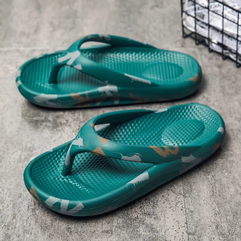 Мужские Пляжные шлепанцы массажные сандалии на толстой подошве удобная