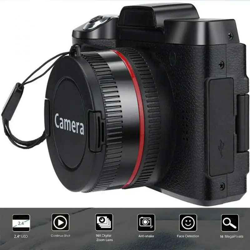 Professional Photo Camera SLR Telephoto Digital Camera 16 Million Pixels Digital Zoom Cameras Photography 1080P Video Camcorder