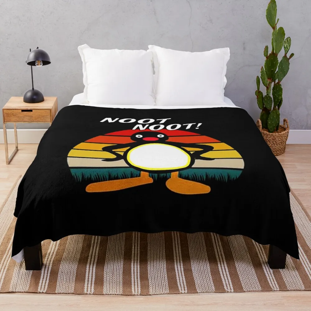 

Плед Pingu Noot, меховое одеяло, вязаное одеяло, флисовое Ретро одеяло s