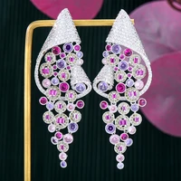 godki original design luxury vintage pendant earrings for noble women wedding party cz dubai bridal earrings gorgeous jewelry