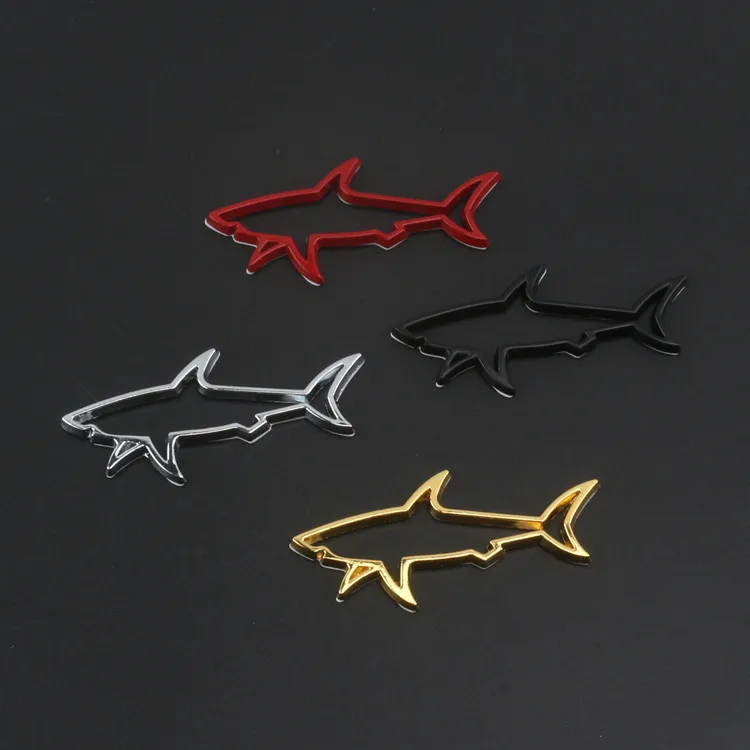 

3D Metal Car Styling Sticker Hollow Fish Shark Emblem Badge Decals Automobiles Motorcycle Computer Fuel Cap Accessories