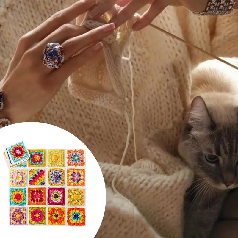 Набор для вязания крючком начинающих нитки вышивания набор карточек с вязаными