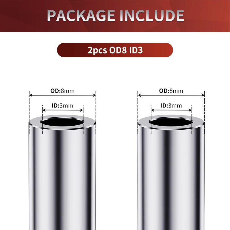 

2 х хромированные валы LHOHWP 8-10 мм 3-5 мм 150-2350 мм