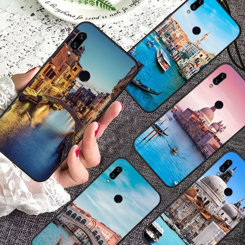 

Venice town lanscape Phone Case For Xiaomi Redmi note 7 8 9 11 i t s 10 A poco f3 x3 pro lite funda shell coque cover