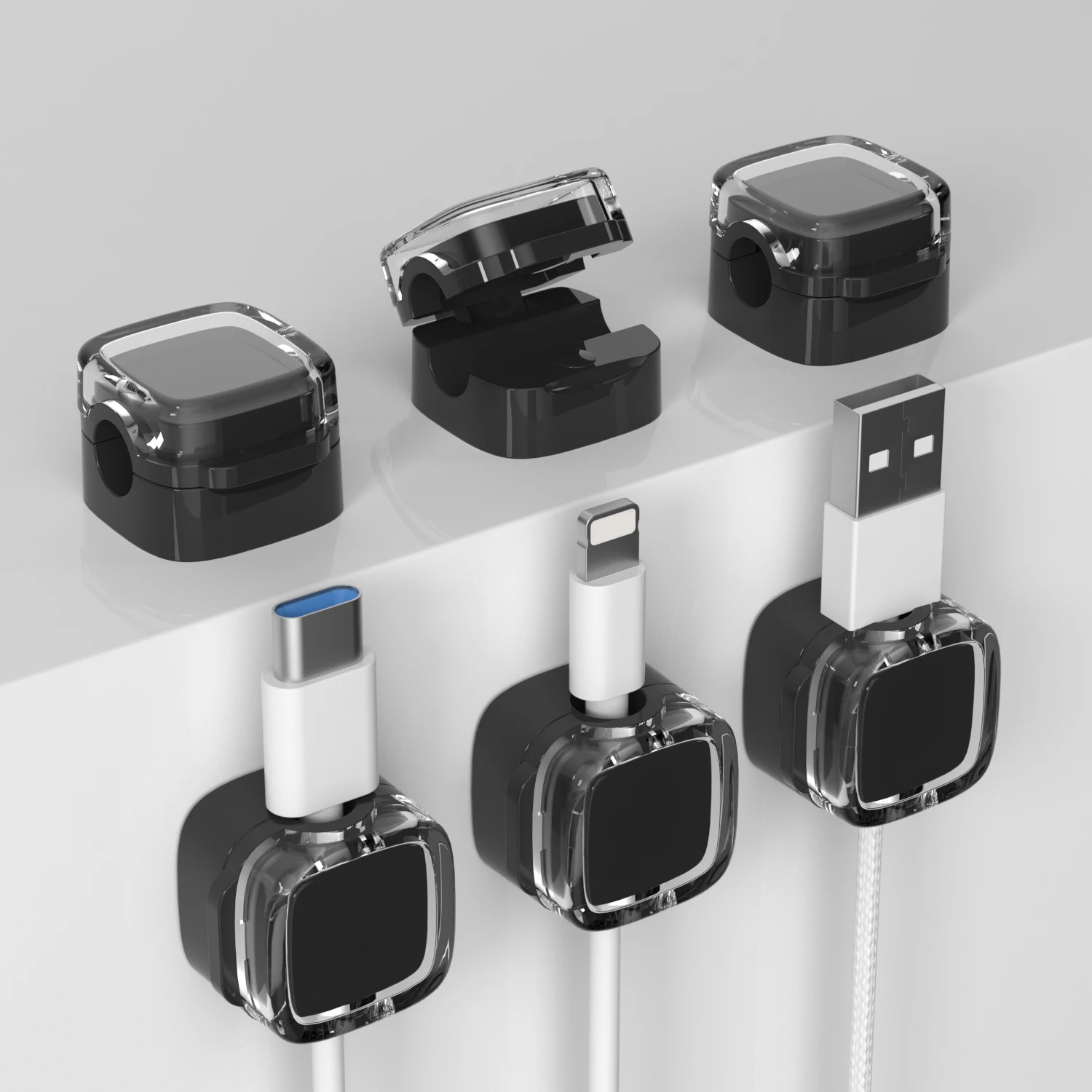 NNBULI Новый магнитный зажим USB-кабель Гладкий регулируемый акриловый универсальный устройство для намотки кабеля под столом для управления проводом ﻿ (art.: 3920cbb63e49a) - 3920cbb63e49a