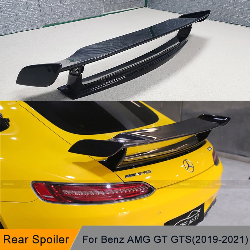 

Mercedes Benz AMG GT GTS GTR Coupe 2015-2020 high quality Carbon Fiber Rear Roof Spoiler Wing Trunk Lip Boot Cover Car Styling