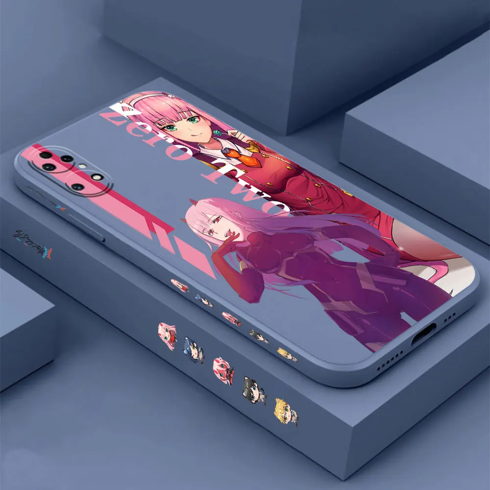 Anime Darling in the FranXX Phone Case For Huawei P60 P50 P40 P30 P20 Mate 50 40 30 20 20X 10 Colour Liquid Silicone Cover Funda