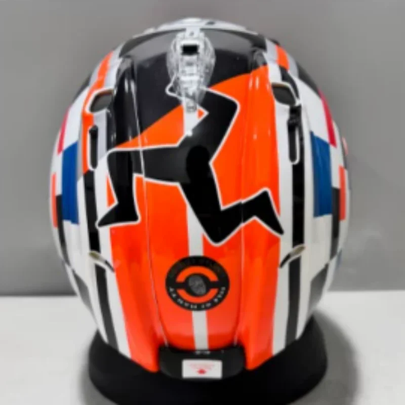 Фото Мотоциклетный шлем Full Face RX7X Top Orange Isle of Man TT для езды, мотокросса и гонок, Casco De Motocicleta №1