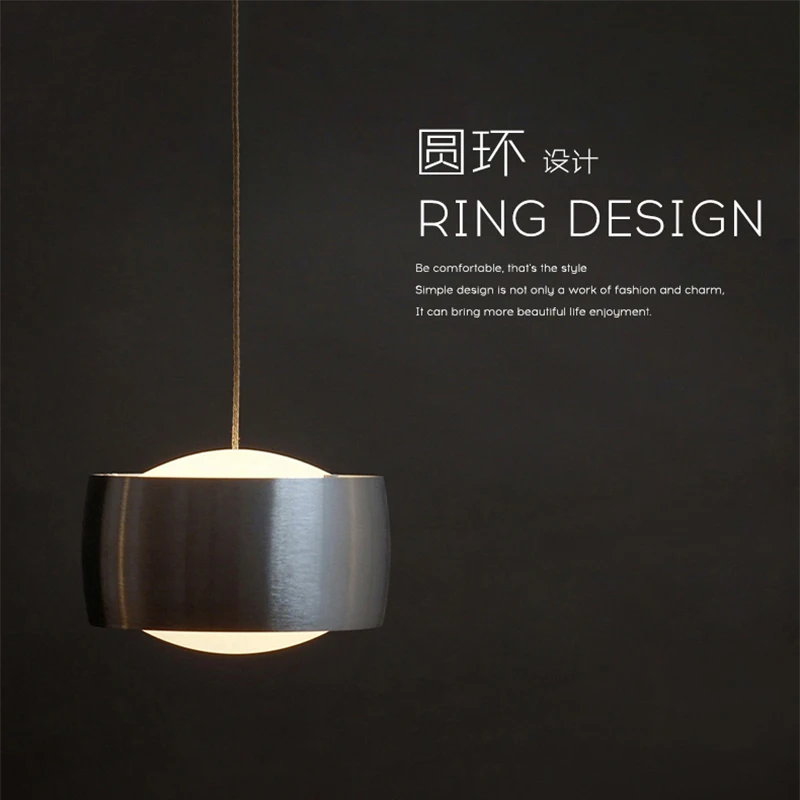 

Modern 2022 New Chandelier Simple Circular Sphere Pendant Light Fixture Nordic Home Bedroom Bedside Table Living Room LED Lamp