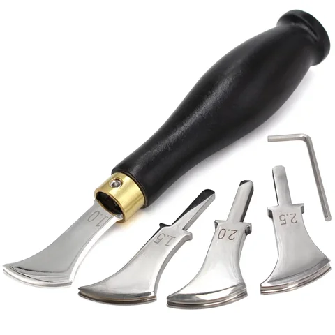 Herramientas de grietas de borde de cuero, tragamonedas de ranura poco profunda de acero inoxidable de acero inoxidable para el arcillo de trabajo de cuero