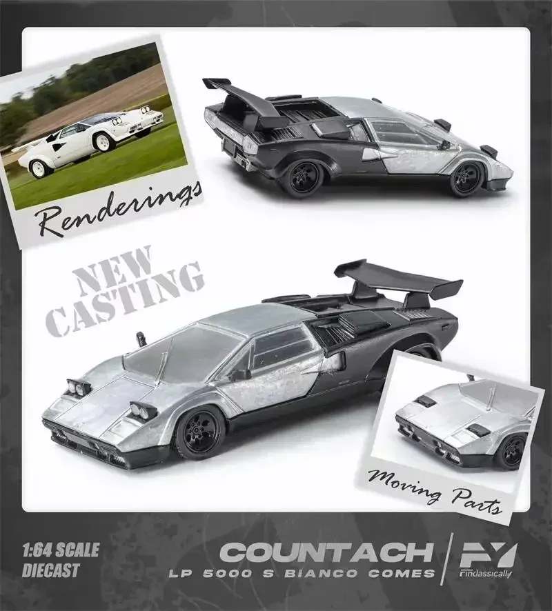 Finclassically 1:64 Countach LP 5000 Limited 799 Литая под давлением модель автомобиля