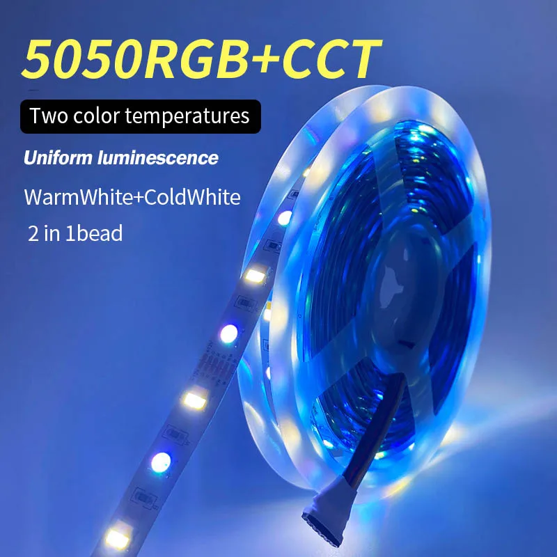 

DC12V 24V RGBCCT LED Strip SMD 5050 RGB LED Strip 5M 300LEDs RGBW RGBWW WHITE WARM WHITE NW Fita LED Light Strips Flexible Tape