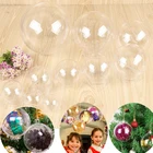 DIY Рождественский пластиковый полый шар, рождественские Прозрачные Шары, креативные акриловые подвесные шары, украшения для праздника