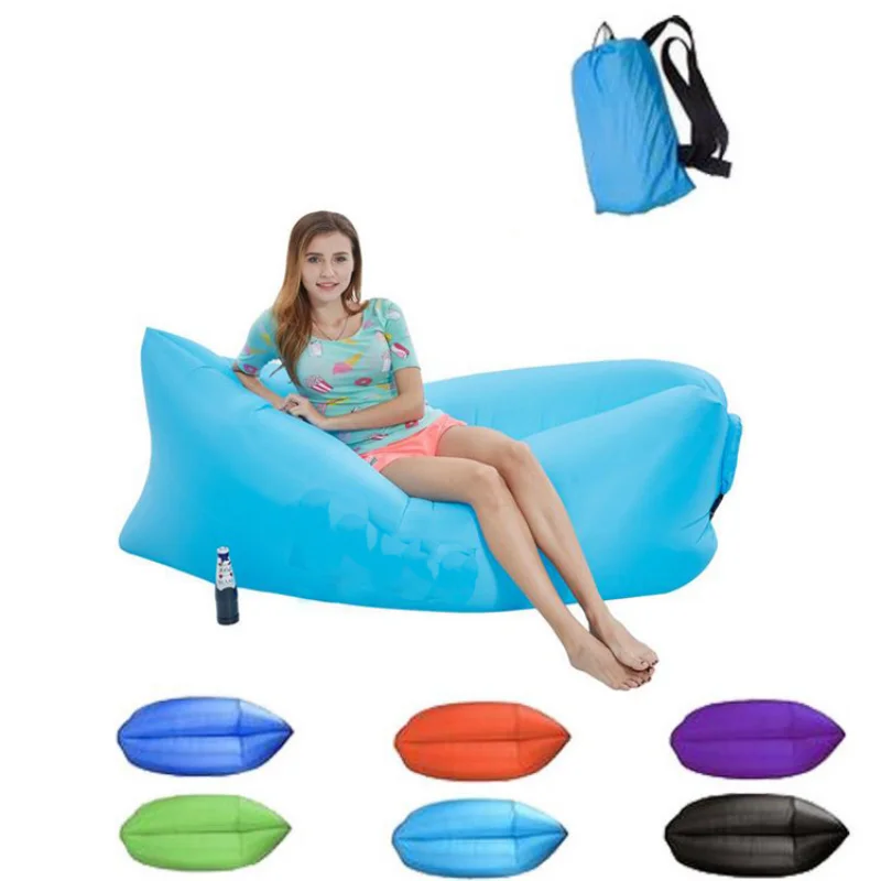 

Camping Outdoor Waterproof Inflatable Foldable Lazy Sleeping Bag Sofa Air Bed Ultralight Sack Adult Travelling Beach Furniture