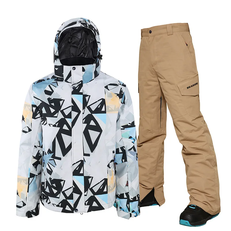 

Ski Suit men Winter Down liner Ski Jackets Pants Warm Waterproof men's Snowboard Jacket Outdoor Snow Cycling Camping Brand