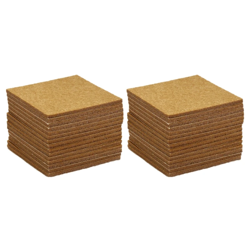 

40Pcs Furniture Pads Felt Sheets Self Adhesive Wood Floor Protectors 7Cmx7cm