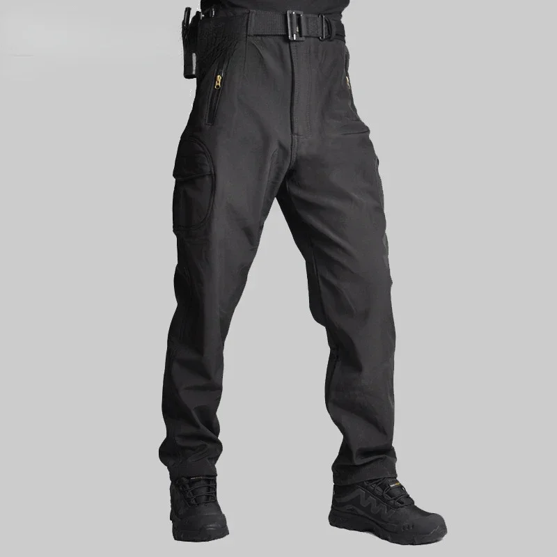 Уличные тактические брюки из кожи акулы мягкие с зарядкой мужские для альпинизма