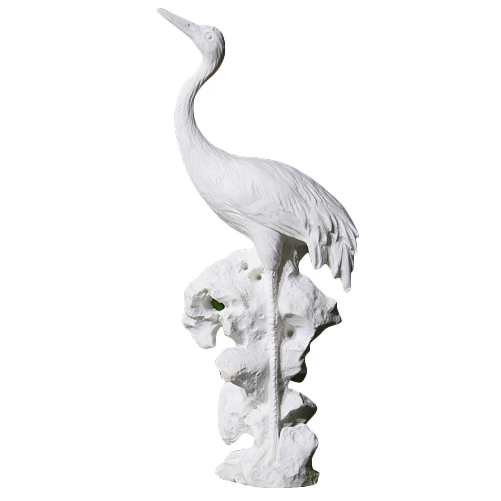 

Desktop Decor Chinese Tea Pet Miniature Crane Sculptures Crane Bird Figure Resin Animal Sculptures