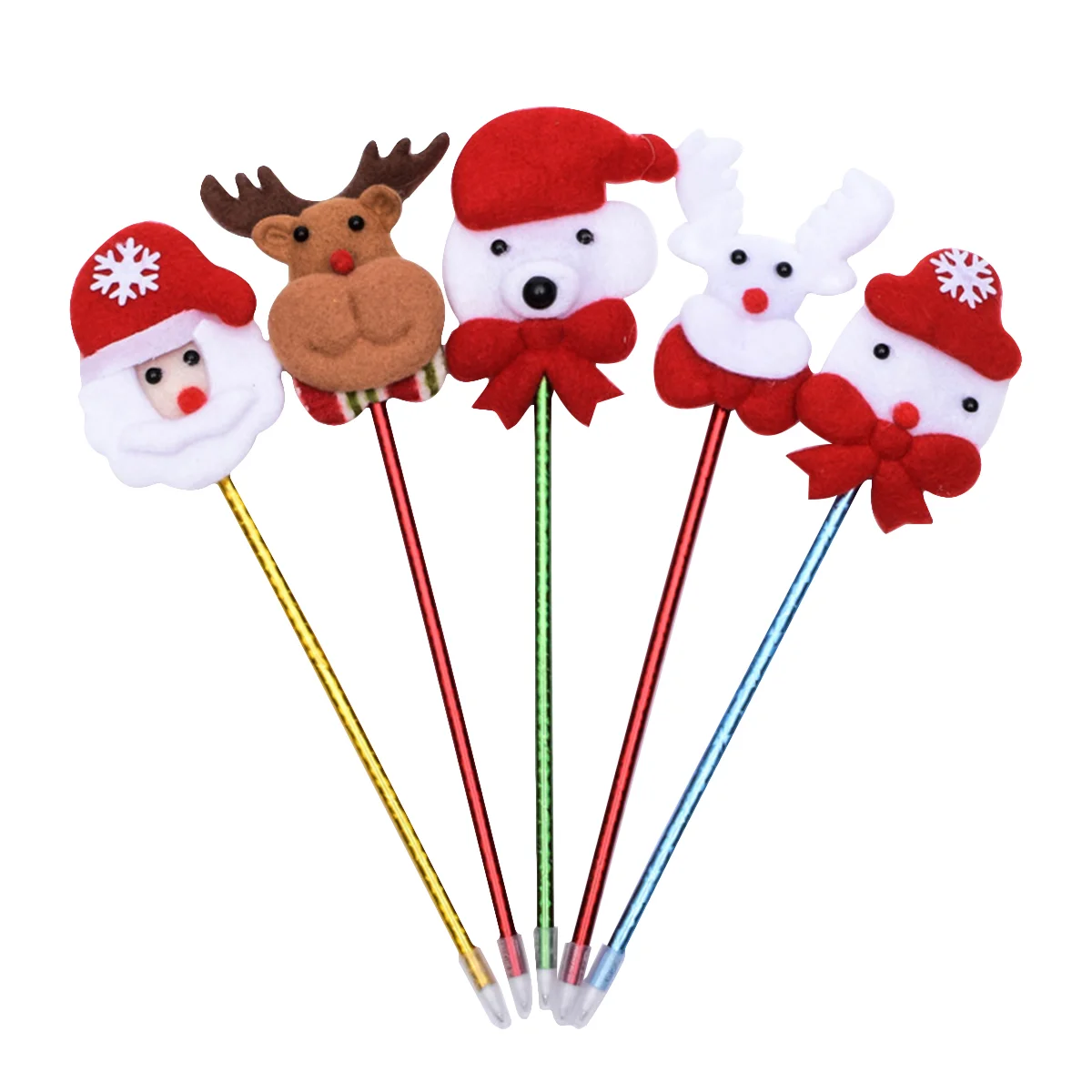 

5 PCS Christmas Decorations Santa Claus Pens Funny Costume Headband Party Child