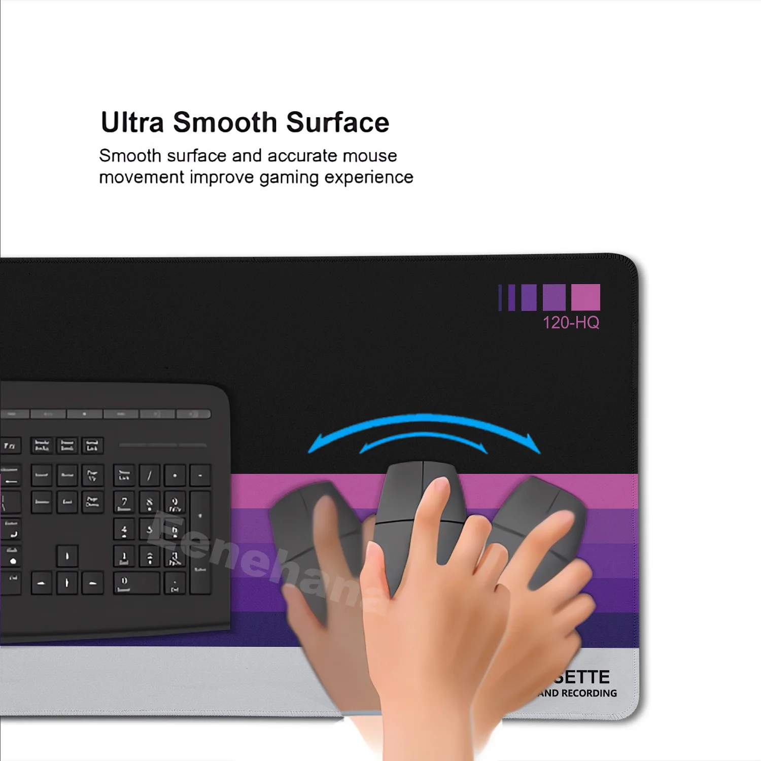 VHS Large Recorder Gaming Mouse Pad Non Slip Nostalgic Keyboard Mat Retro Style XXL Laptop Desk Accessories Magnetic Tape Carpet (art.: 3920cb3bfa7cd) - 3920cb3bfa7cd