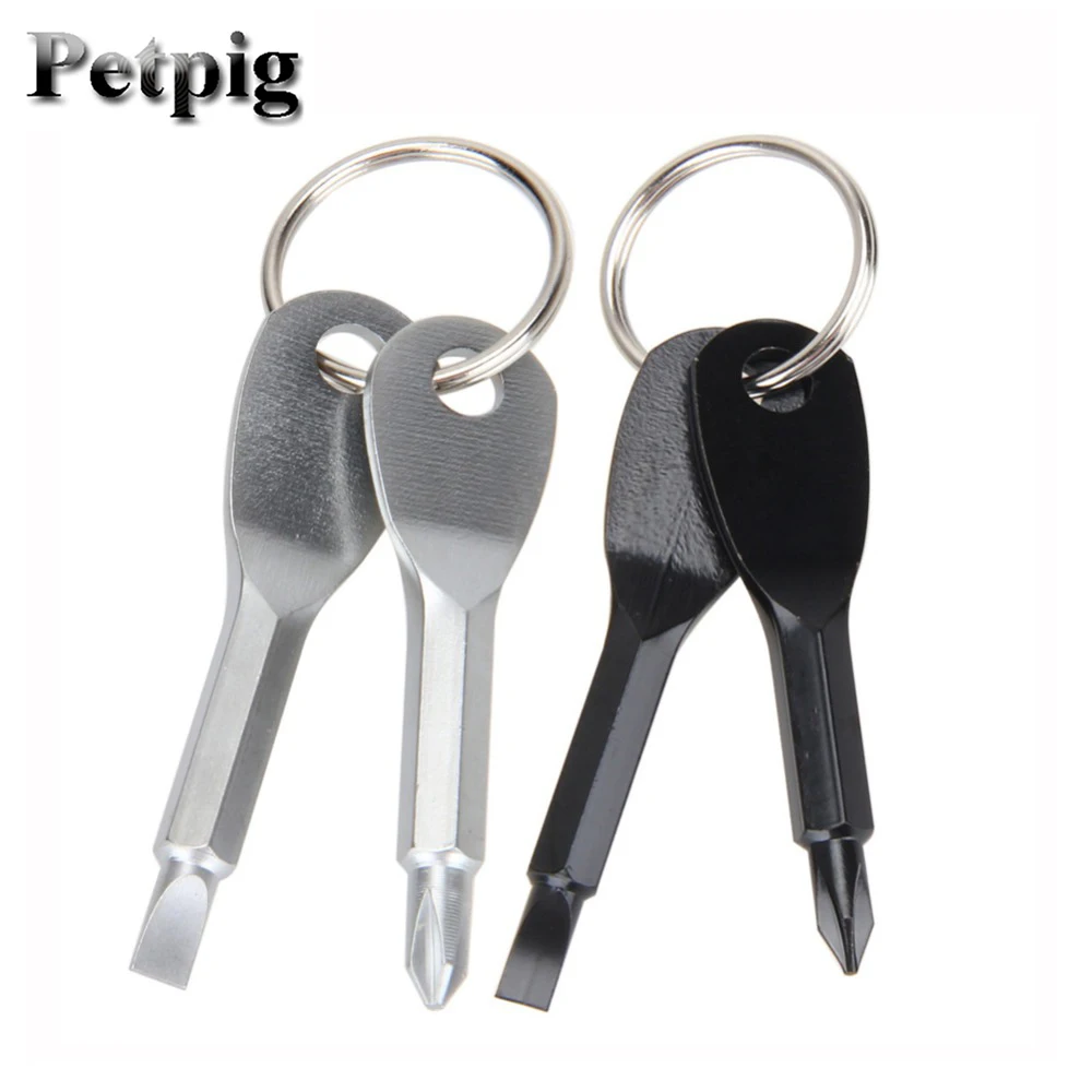 

Набор инструментов для отверток, уличный карманный мини-инструмент из нержавеющей стали, стандартная отвертка с плоской и крестовой головкой