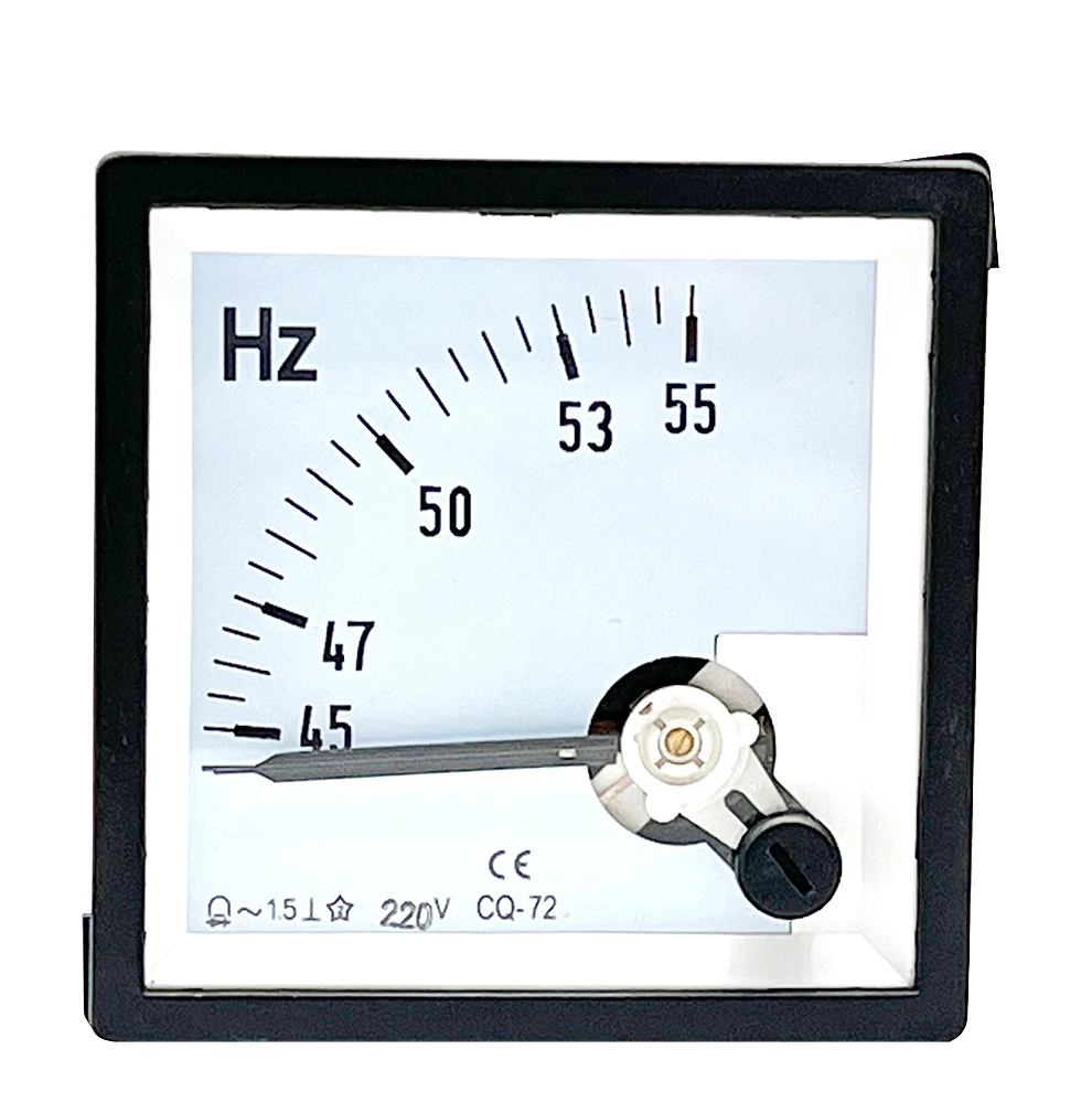 

Pointer AC frequency meter 45-55Hz Hertz meter 100/220/380v 6l2 42l6 CP-72