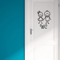 cartoon men and women wc wall sticker for bathroom decoration pvc family home decals waterproof poster door stickers toilet sign