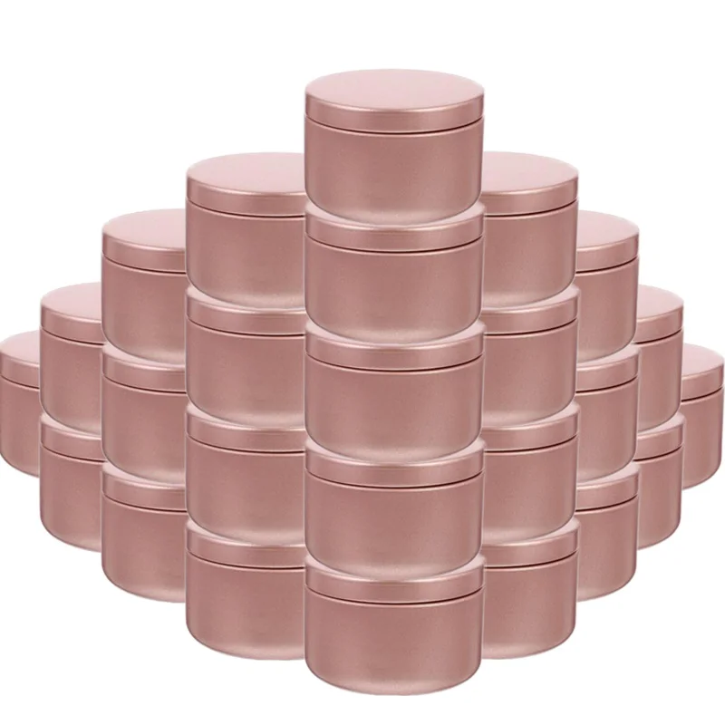 24pcs 50ml Aluminum Candle Tin Round Containers Practical Jars Solid Aromatherapy Airtight Metal Jar Cream Pot | Красота и здоровье