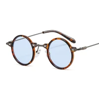 2022 new retro steampunk sunglasses for women personality round small frame sun glasses men hip hop gradient womens eyeglasses