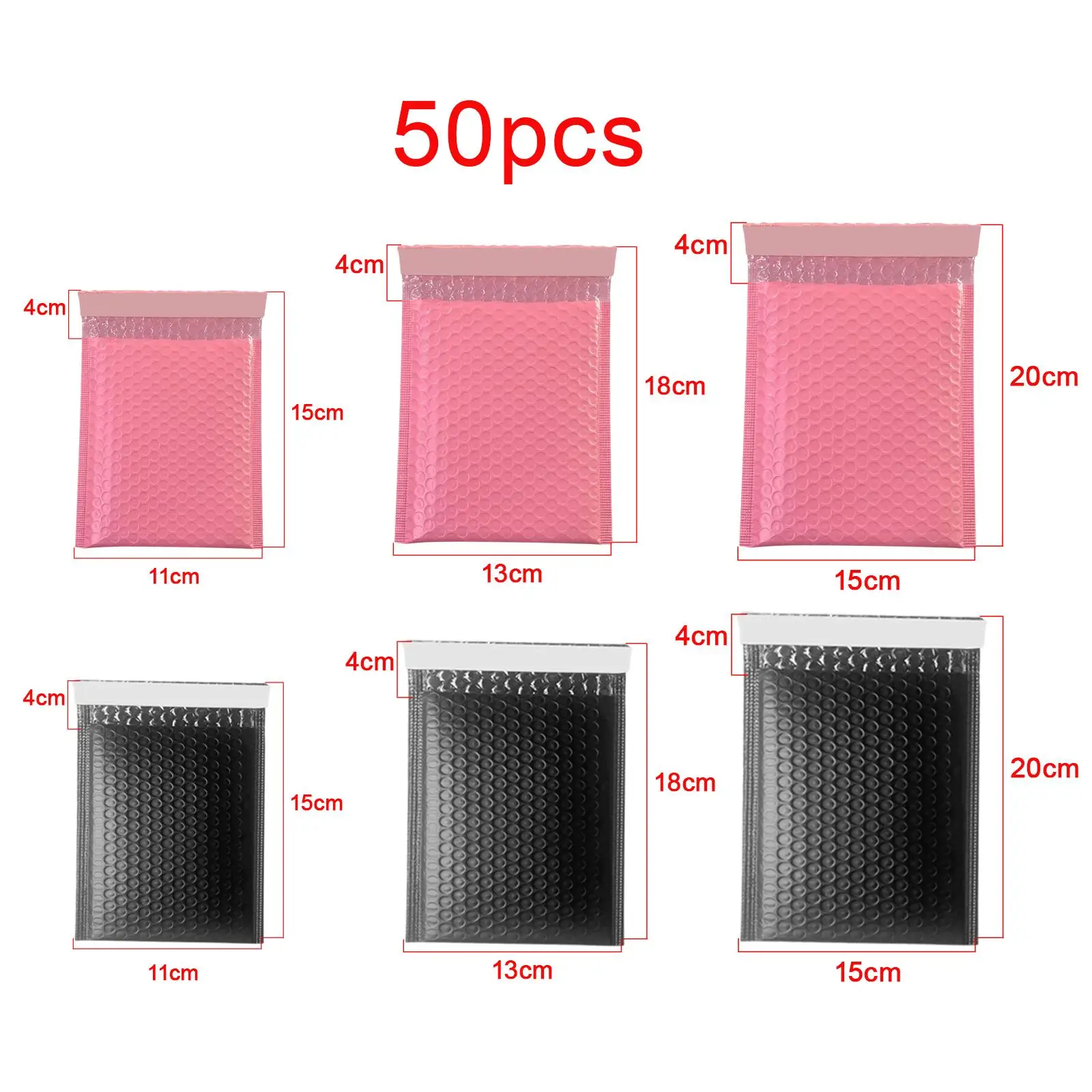 

50 Pieces Bubble Mailers Bag Shipping Envelopes Packaging Bags for Mailing Documents Clothing Jewelry Makeup Books
