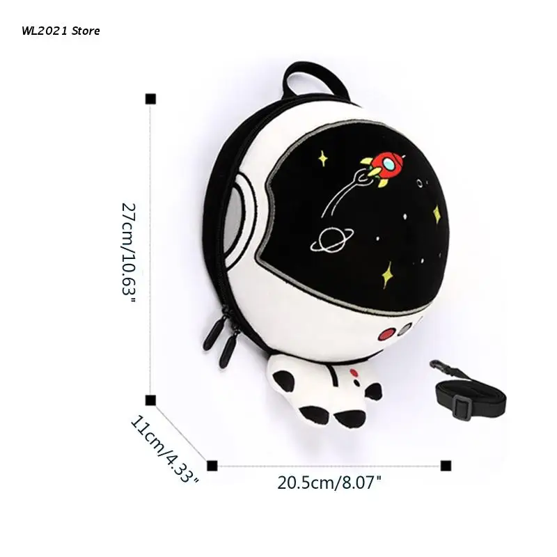 Toddler Backpack with Anti-Lost Harness Astronaut Daypack Detachable Safety Leash for Boys and Girls Age 1-3 Years Old