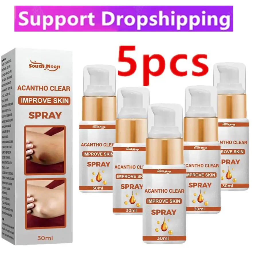 

5Pcs Acanthoclear Therapy Spray Acanthosis Nigricans Therapy Oil Dark Spot Corrector Spray Dark Spots Remover for Black Skin