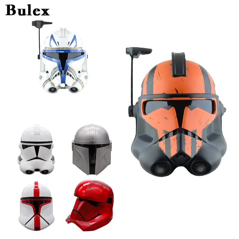 

Bulex ST Helmet The Mandalorian Cosplay Latex Mask Soldier Warrior PVC Helmet Deluxe Halloween Accessories for Adult